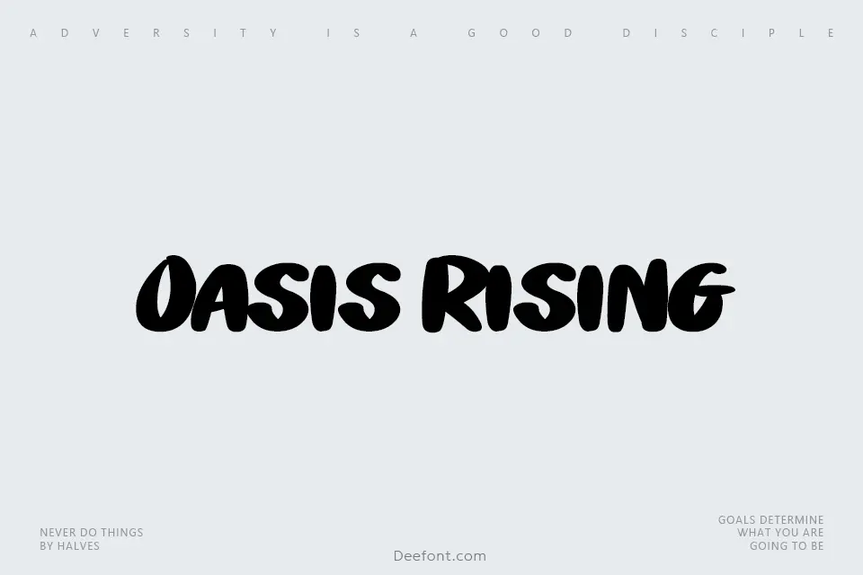 Oasis Rising Font