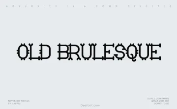 Old Burlesque St Font