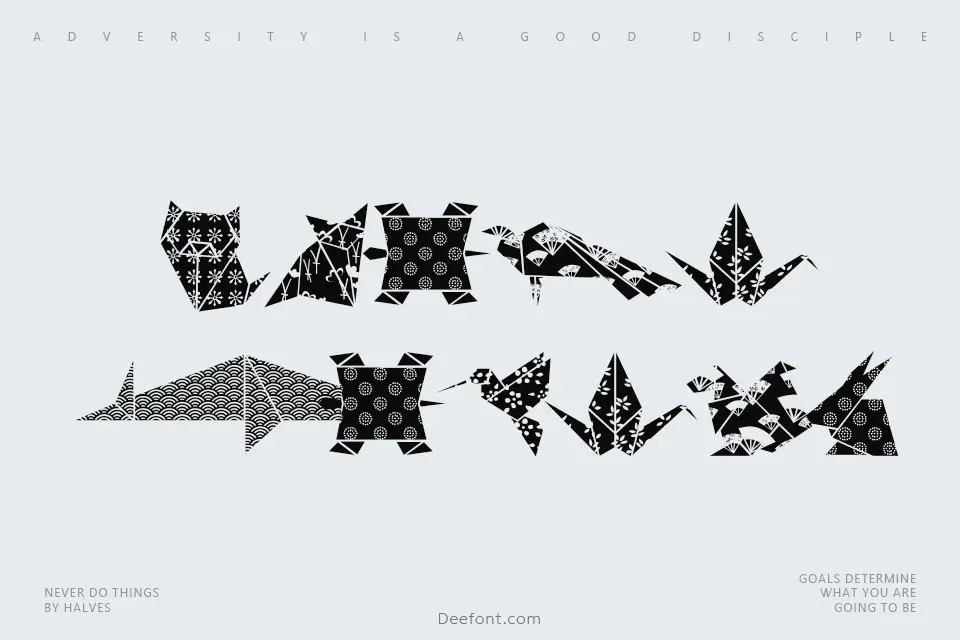 Origami Bats Font