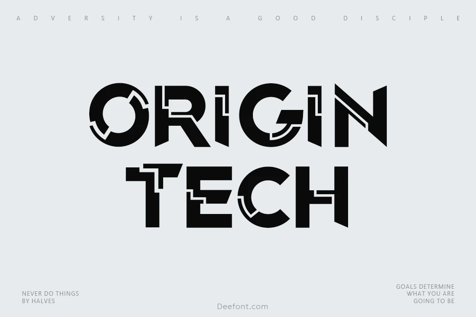 Origin Tech Font