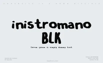 O Sinistro mano BLK Font