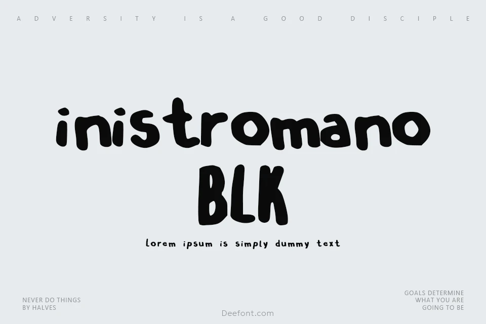 O Sinistro mano BLK Font