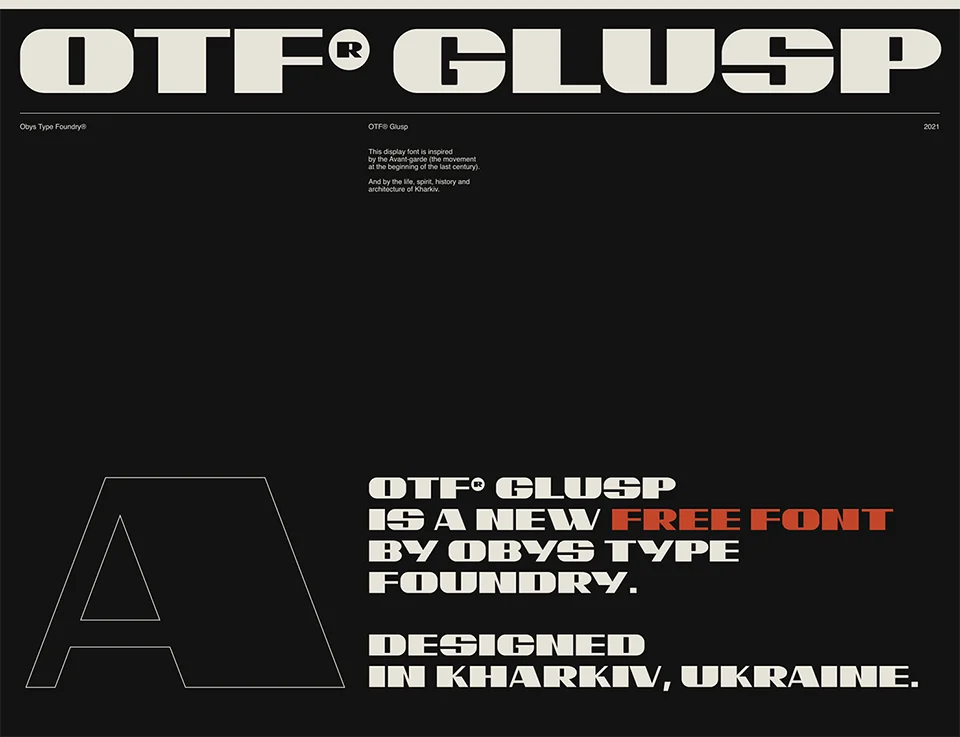 OTF Glusp typeface download