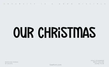 Our Christmas Font