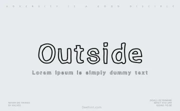 Outside inside outline Font