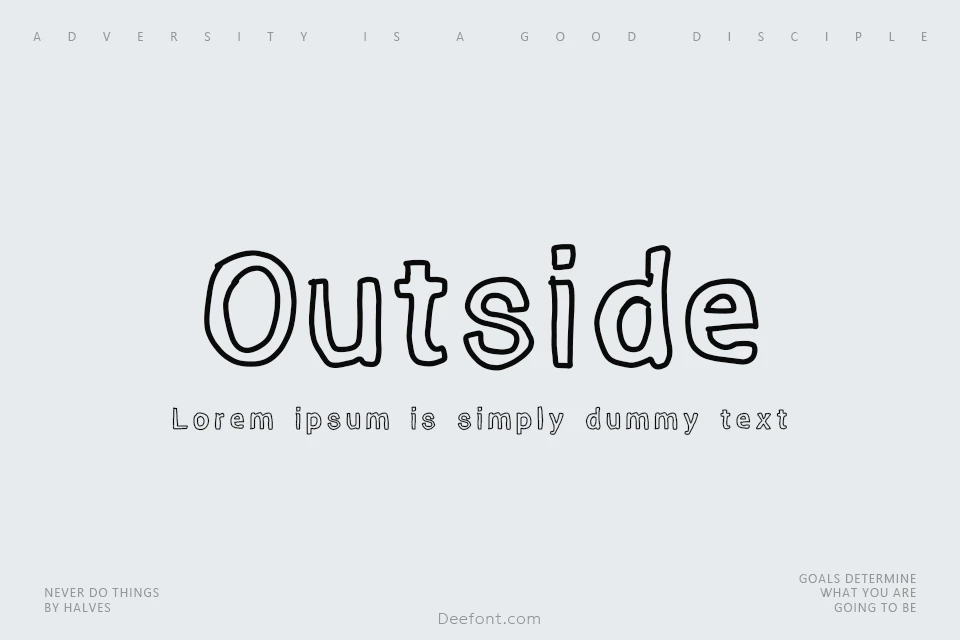 Outside inside outline Font