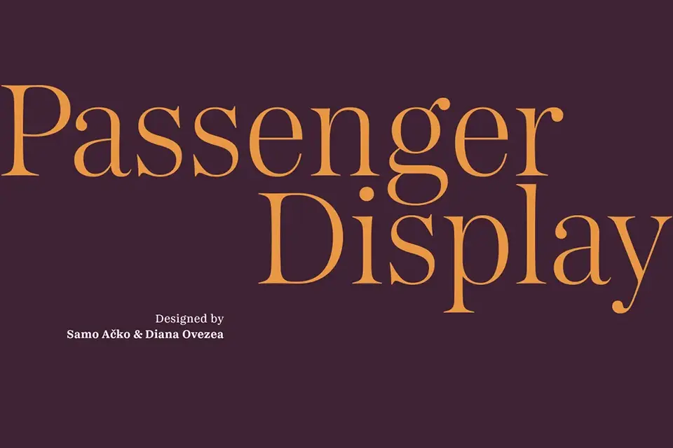 Passenger Display Font Family