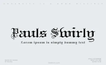 Pauls Swirly Gothic Font