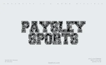 Paysley Sports Font