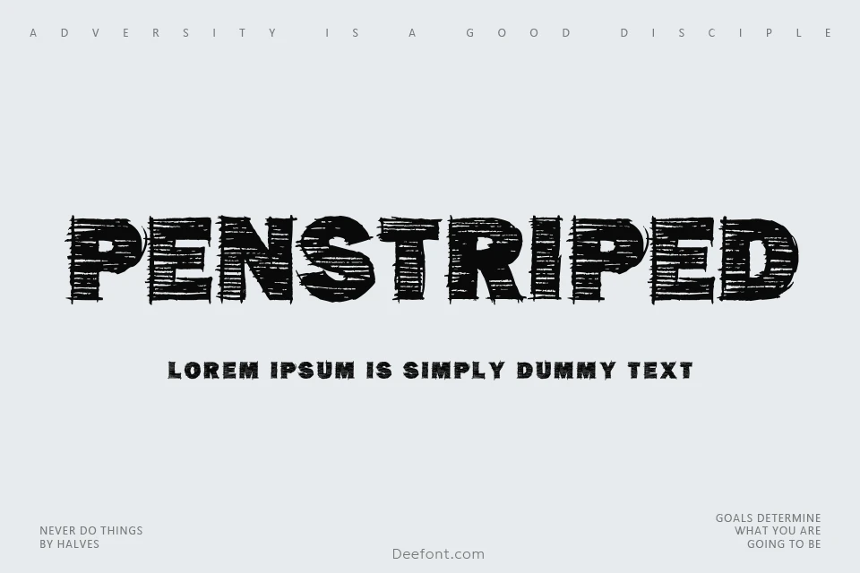 Penstriped Font