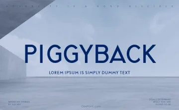 Piggyback Font