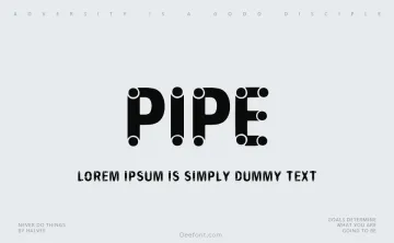 Pipe Font