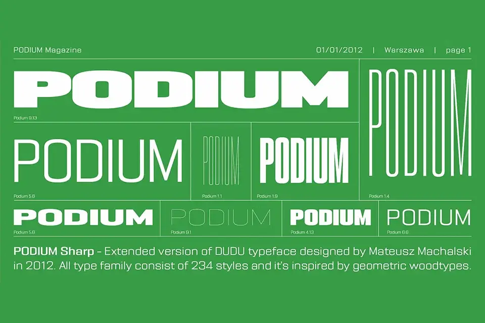 PODIUM Sharp Font Family