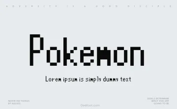 Pokemon X and Y Font