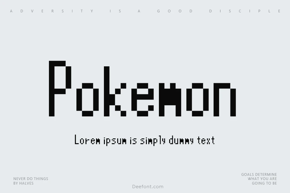 Pokemon X and Y Font