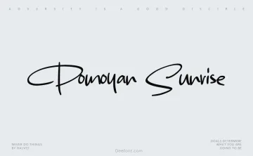 Pomoyan Sunrise Font