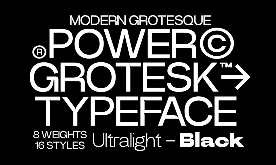 power grotesk typeface download