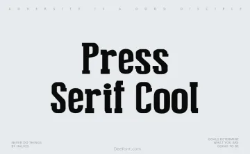 Press Serif Cool Font