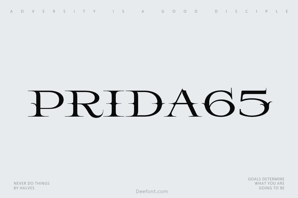 Prida 65 Font