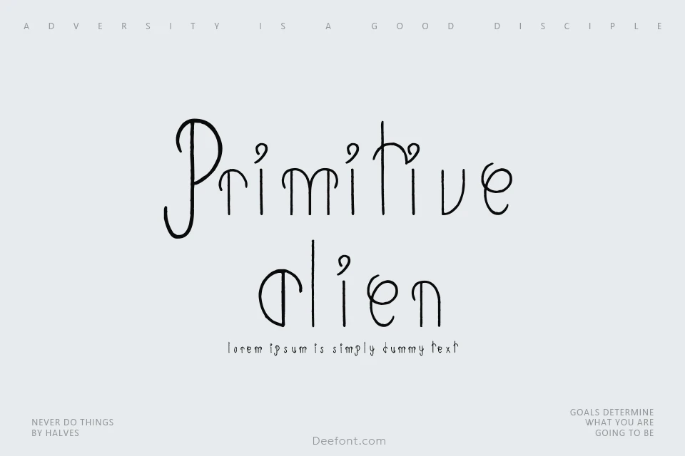 Primitive Alien Font