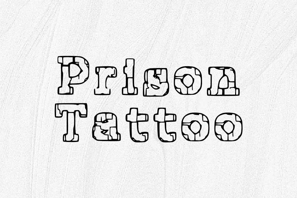 prison tattoo font download