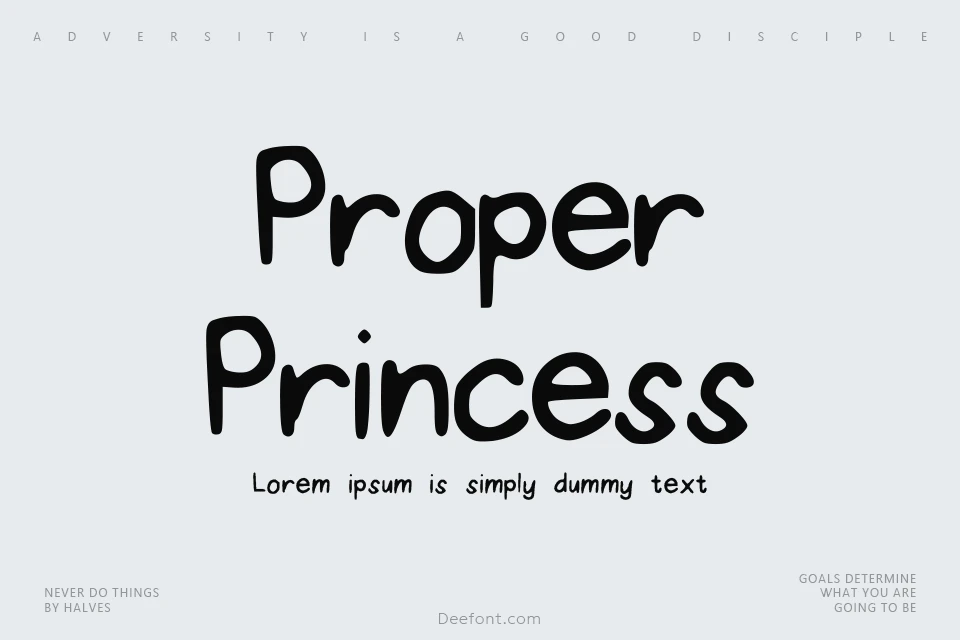 Proper Princess Font