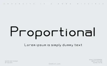 Proportional TFB Font