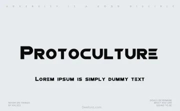 Protoculture Font