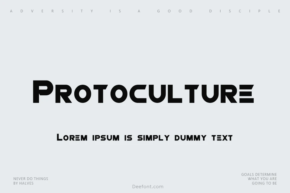 Protoculture Font