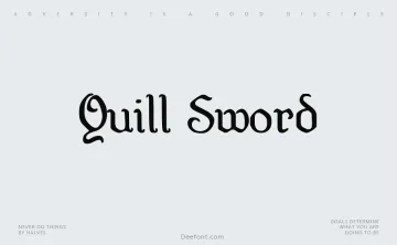 Quill Sword Font