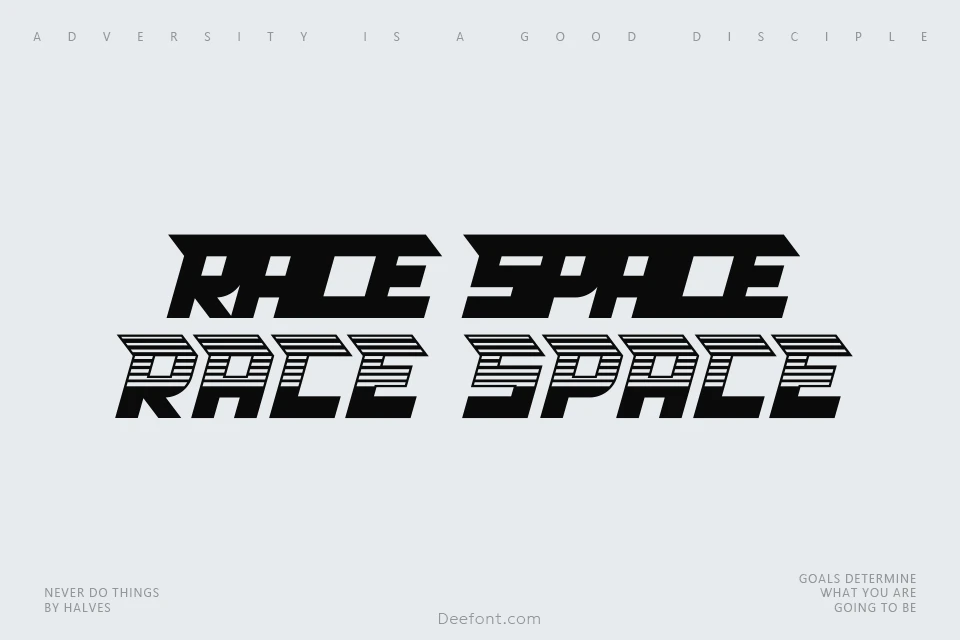 Race Space Font