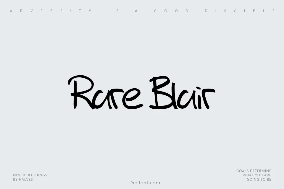 Rare Blair Font