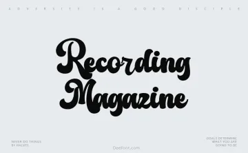 Recording Magazine Font