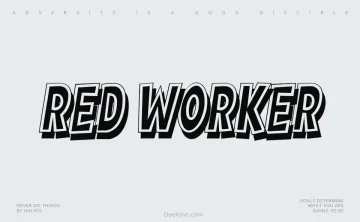 Red Worker Font