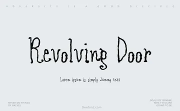 Revolving Door Font