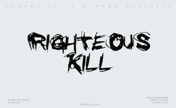 Righteous Kill Font