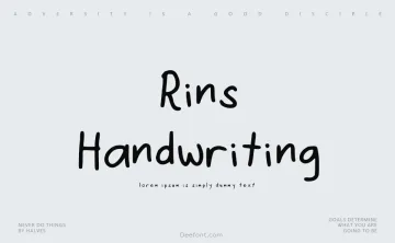 Rins Handwriting Font