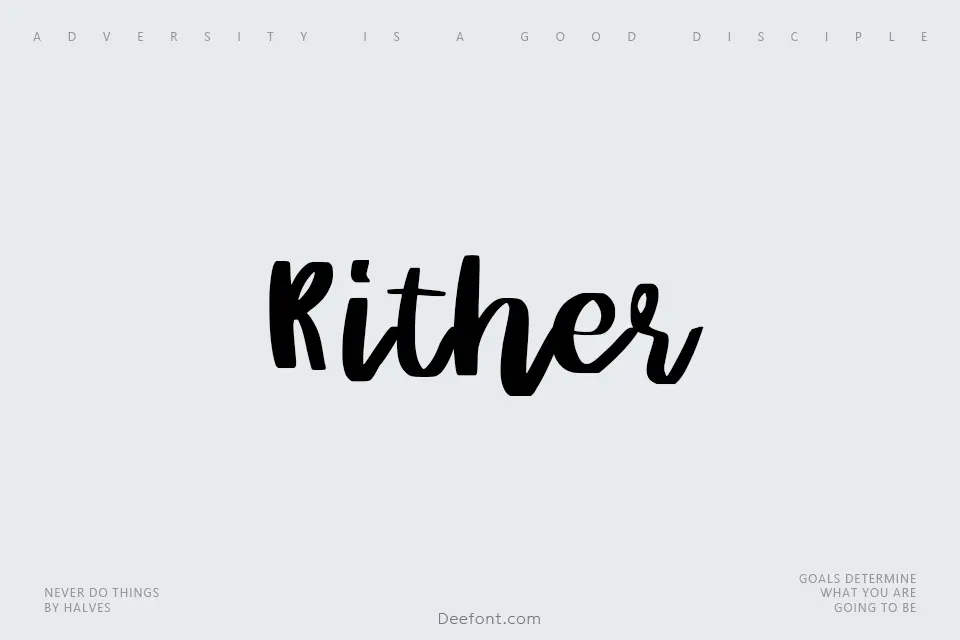 Rither Font