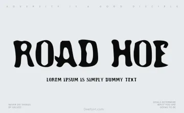 Road Hoe Font