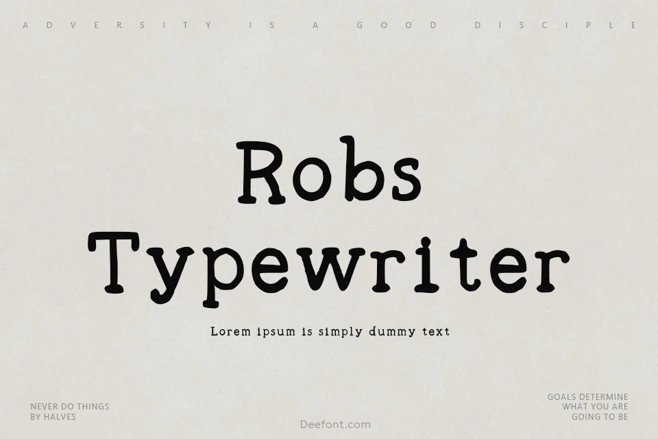 Robs Typewriter Font