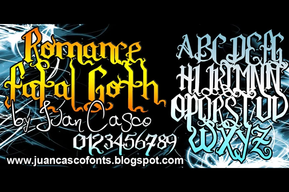 Romance Fatal Goth Font