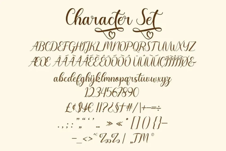 Romantic Dates Font