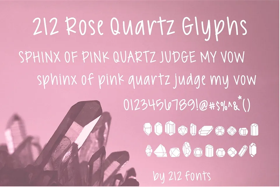 212 Rose Quartz Font