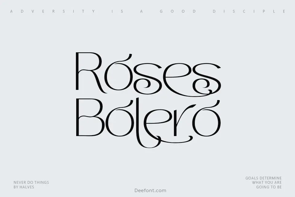Roses Bolero Font