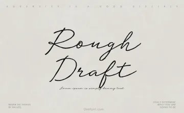 Rough Draft Font