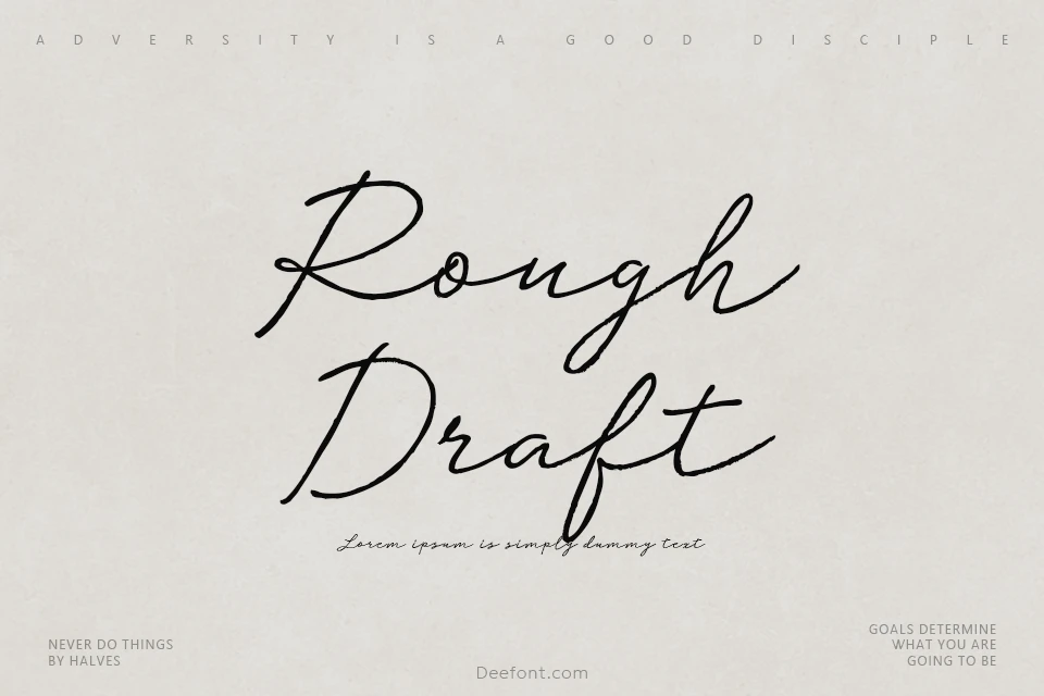 Rough Draft Font