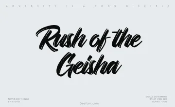 Rush of the Geisha Font