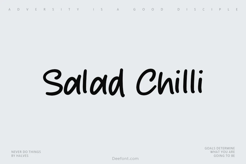 Salad Chilli Font