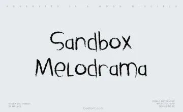 Sandbox Melodrama Font