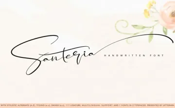 Santeria Calligraphy Font